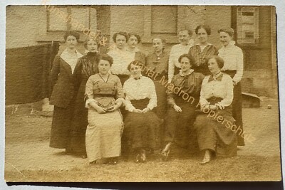 orig. Photo postcard Geringswalde 1913 women ladies 