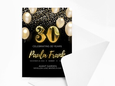 Personalisierte Geburtstagsparty Einladungen mit Umschlägen