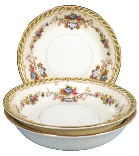 Set of 4 Noritake Blue Charm 6978 Coupe Soup Bowls | eBay