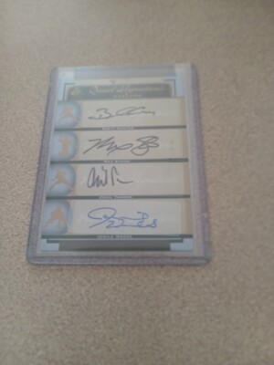2012 SP Brett Hunter Max Stassi Cecil Tanner Jemile Weeks Quad Auto #OAK21 