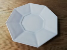 Arcoroc France Octime weiss achteckig Untertasse Unterteller Untere