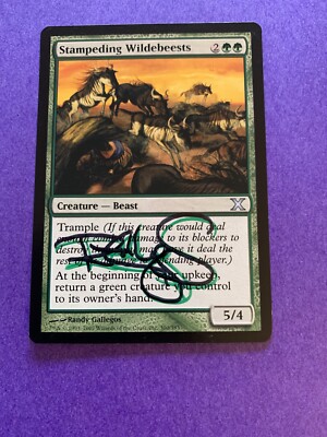 MTG Magic Stampeding Wildebeests Signed Artist Proof x1 10th Ed Randy Gallegos