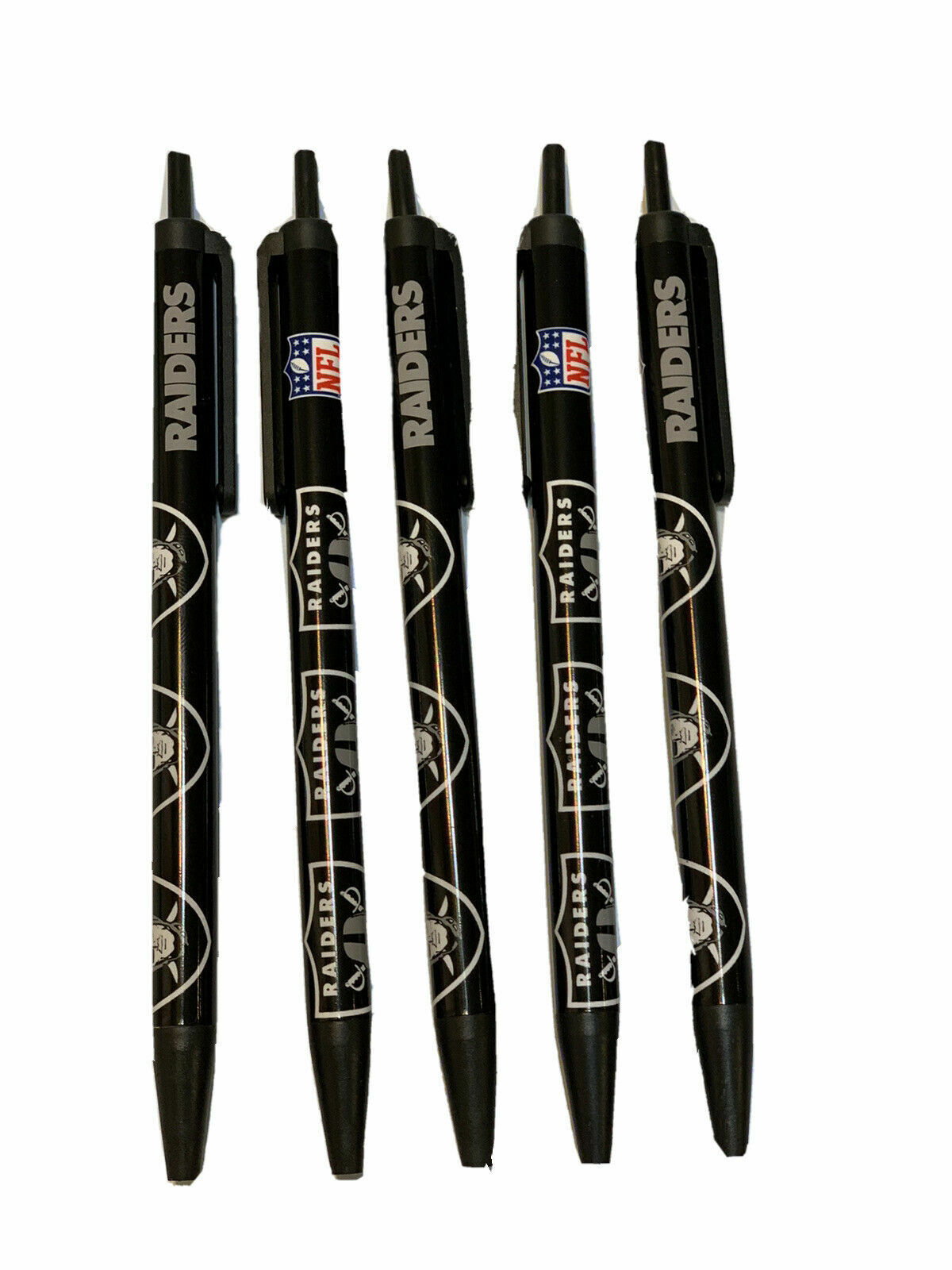 NFL Las Vegas Raiders Official Licensed Click Pens 5 pack Black Ink | eBay