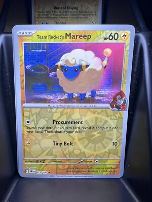 Team Rocket's Mareep Reverse Holo - 072/182 - Destined Rivals | eBay