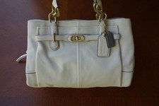 Authentic COACH Ivory White Chelsea Jayden Leather Handbag Purse E1173 17811