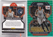 2022 Panini Prizm WNBA Prizms SSP Green Anniversary #156 Seimone Augustus-LYNX