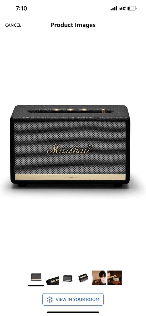 Marshall Acton II Wireless Bluetooth Speaker - Black 7340055357906