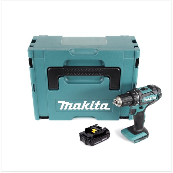 Makita Ddf 482 Y1J 18 V Akku Bohrschrauber Im Makpac + 1X Bl 1815 N 1,5 Ah Akku-image