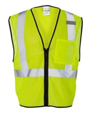 Kishigo 1519-1520 Unisex Single Pocket Zipper Mesh Class 2 Vest