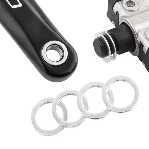 10x Bike Spacer Bicycle Pedal Washers Bicycle Pedal Spacer Stainless Steel Ring - Picture 6 of 8