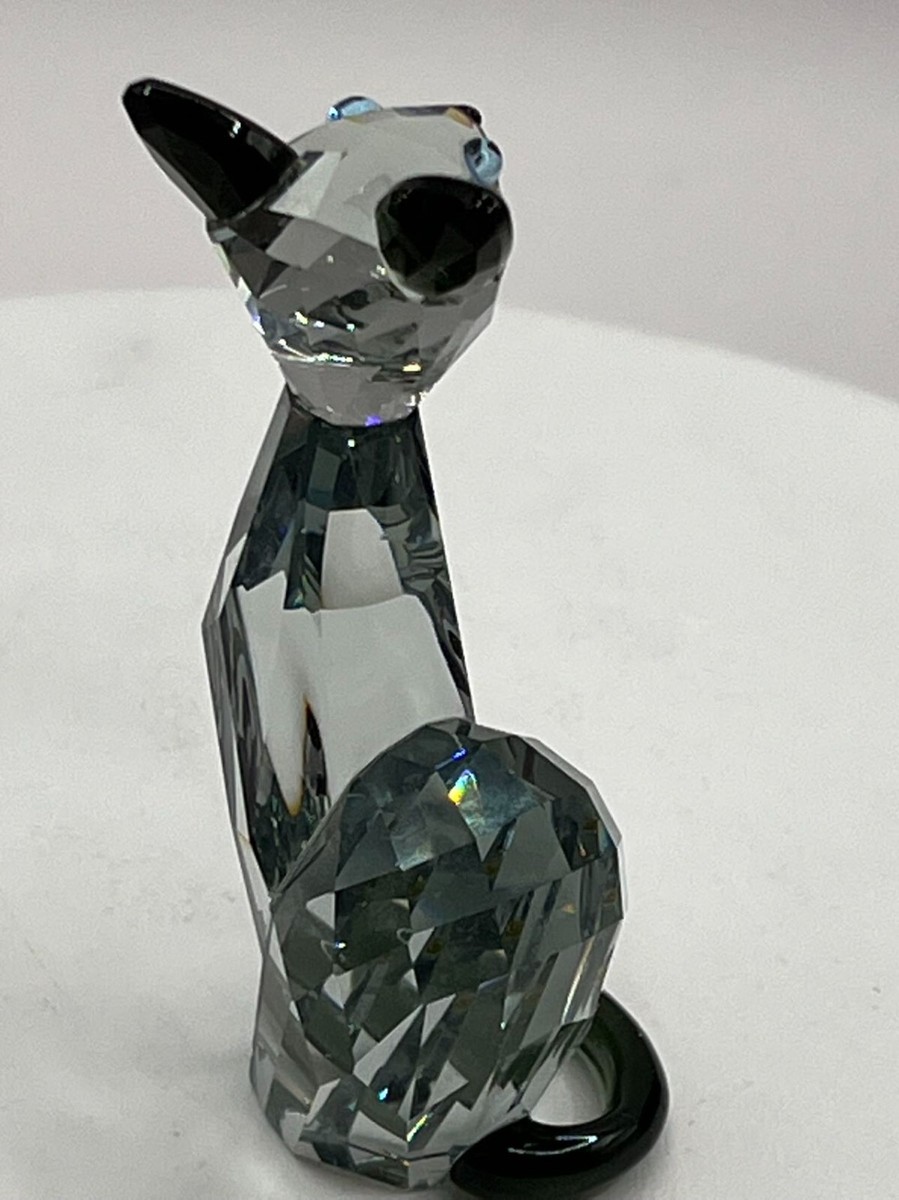 Swarovski Crystal Figurine Lovlots Ines Siamese Cat House 2.4in