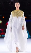 Moroccan Eid Sale Dubai Farasha Ramzan Dress Georgette Ramzan Long Kaftan Abaya