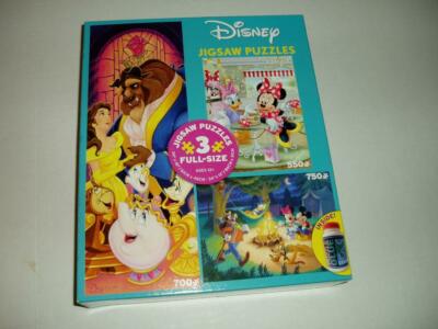 Disney 3 in 1 Ceaco Jigsaw Puzzles 3573-3 NIB