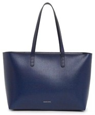 Mansur Gavriel Women's Small Leather Zip Tote Shopper Shoulder Bag Blue
