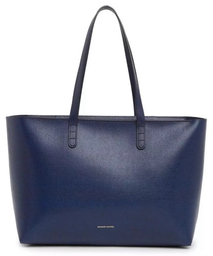 Mansur Gavriel Women's Small Leather Zip Tote Shopper Shoulder Bag Blue