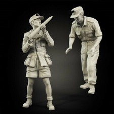 1/35 Resin model WWII German Artillery soldiers 2 man Unassembled Unpainted