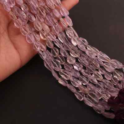 1 Strand Pink Amethyst Faceted Nuggets Shape Briolettes -Semi Precious Briolette