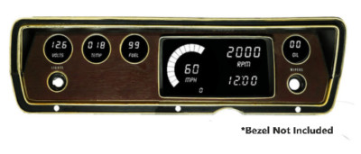 Intellitronix White LED Digital Gauge Cluster Panel For 1970-76 Dart and Duster
