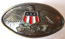 US War Eagle Civil War Reenactor Union Officer Style Belt Buckle Western 80s