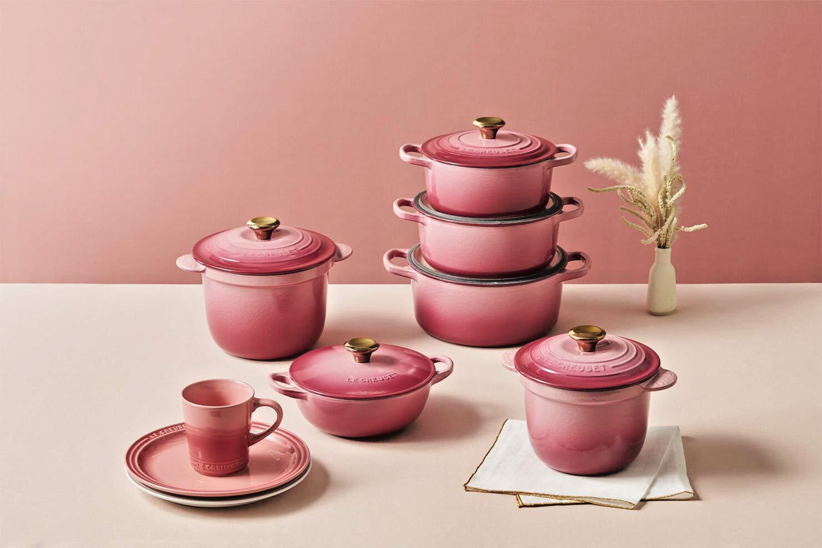 Le Creuset Cocotte Ronde Signature Round Casserole 20cm Berry Pink