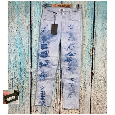 New PAIGE Indigo Tie Dye Hoxton Slim 