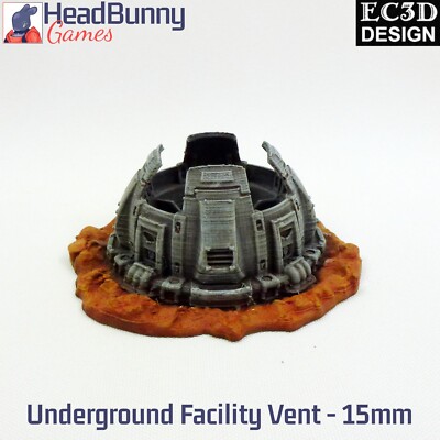 15mm Sci-Fi Underground Facility Vent UNBEMALT Tischplatte Weltraum Kolonie Landschaft