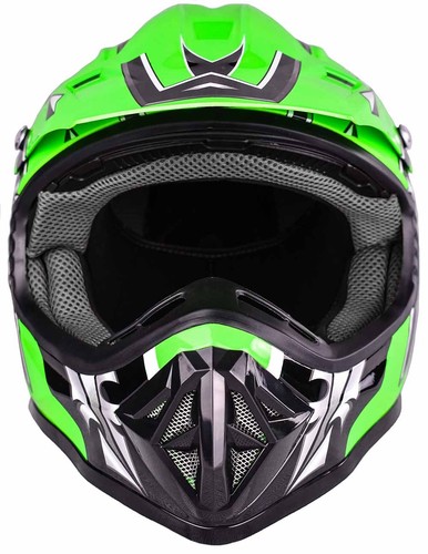 Youth Kids Chest Protector Helmet Green Gloves Goggles Child Combo DOT ATV UTV - Picture 5 of 17