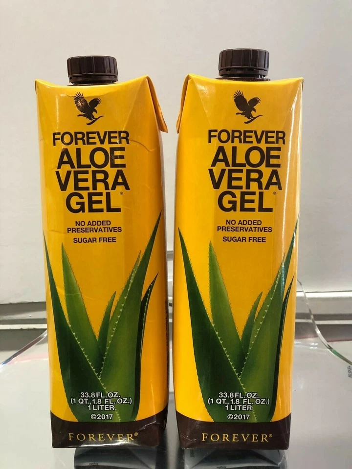 Paquete de 2 piezas de gel de aloe vera Forever Living 33,8 fl. oz (1 litro) ¡ENVÍO GRATUITO! Foto 2 de 4