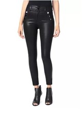 Joe’s Jeans The Georgia High Rise Button Skinny Leather Pants SZ 32 NWT $1200