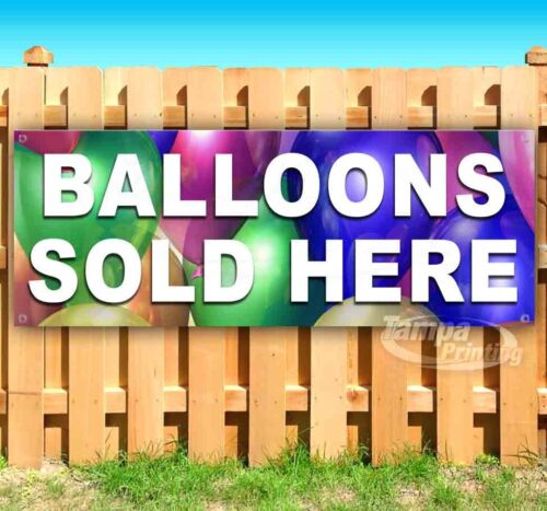 BALLOONS SOLD HERE Advertising Vinyl Banner Flag Sign Many Sizes USA - Picture 1 of 6