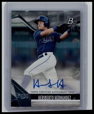 2021 Bowman Platinum Baseball - Heriberto Hernandez auto (AU) - Tampa Bay Rays