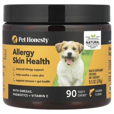 Allergy Skin Health, For Dogs, Salmon, 90 Tasty Chews, 9.5 oz (270 g)