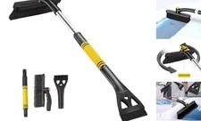 36" Extendable Ice Scrapers for Car Windshield 360°Pivoting Snow Brush for Car 