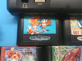 Sega Genesis System 1 W/ 6 Games  All Hookups