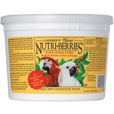 Bird, Lafeber Classic Nutri-Berries Macaw  Cockatoo Food 3.5 lb Bucket 