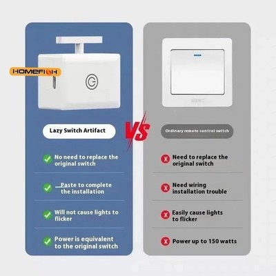 Drahtloser Lichtschalter - USB wiederaufladbare Fernbedienung - automatische Taste