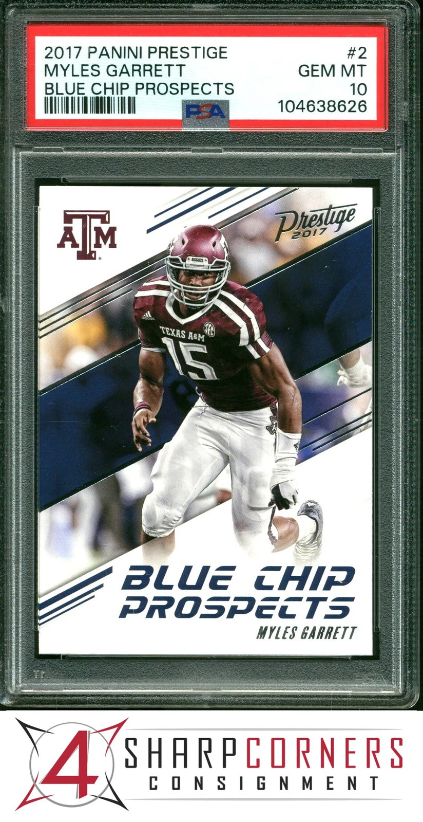 Myles Garrett Panini Prestige Blue Chip Prospects #2 Base