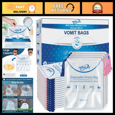 26 Pcs Disposable Vomit Bags - Leak Resistant Emesis Bags, 900ml Gel-Absorbent f