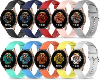 10 Pack Silicone Strap Compatible with Samsung Galaxy Watch 40mm 44mm