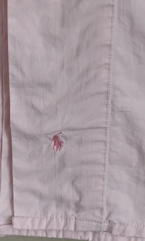 Винтажный Ralph Lauren дома поло простыня королевский размер плоский лист розовый румяна пони логотип - Изображение 4 из 4