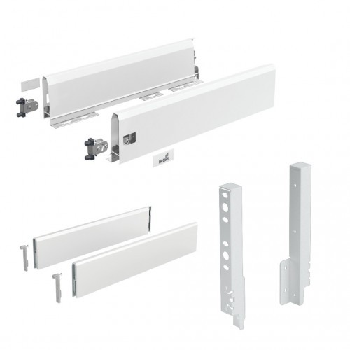 Kit tiroir ArciTech Hettich blanc H126 L500mm avec dos H218