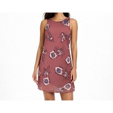 NWT Wild Fable Floral Mini Dress Pink Sleeveless Shift Summer Casual XS