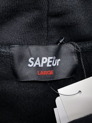 SAPEur サプール パーカー REALCEMENTHEAD HOODIE Elegantes Sapeur Zip Hoodie REALCEMENTHEAD L COTTON Black