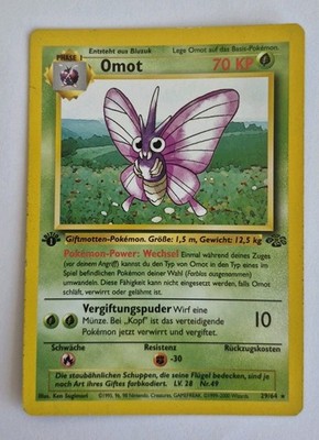 Omot / Venomoth - 29/64 Dschungel -  1st Edition DE  Pokemon