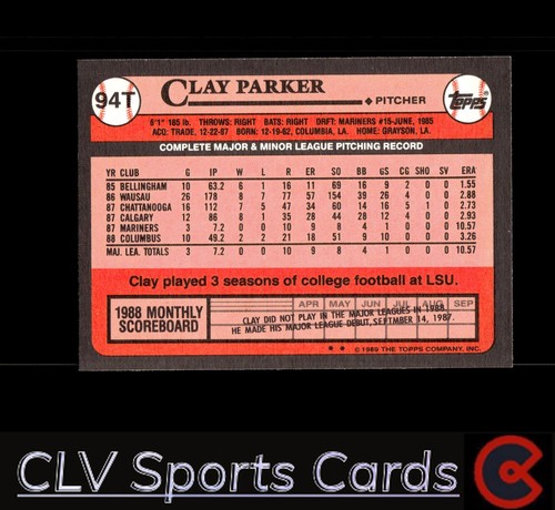 Clay Parker Topps Set-Break Near Mint or Better New York Yankees CLV - Picture 2 of 2