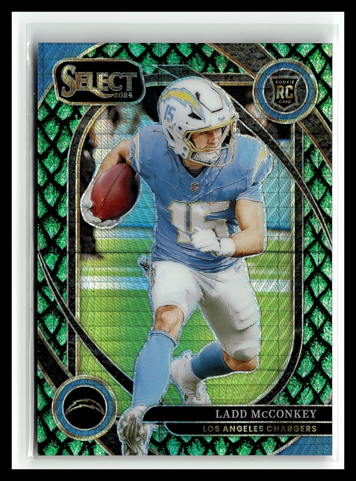 2024 Panini Select Ladd McConkey Dragon Scale Prizm #268 #/81