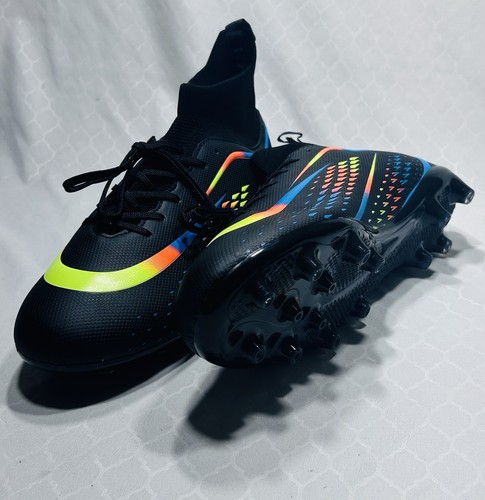 Tacchetti calcio uomo taglia 45 (11) verde fluo nero - Foto 4 di 5
