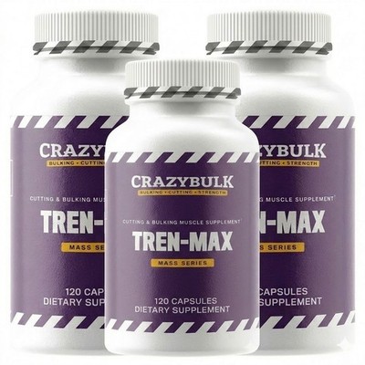 CRAZYBULK TREN-MAX | Natural Anabolic Body Building Supplement Pack of 3