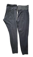 Lot Of 2 Pairs Mixed Women's Med Black Leggings Excellent Condition