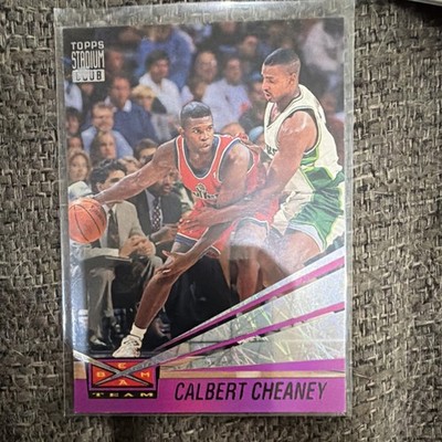 Topps Stadium Club Beam Team #27 Calbert Cheaney Washington Bullets Basketball